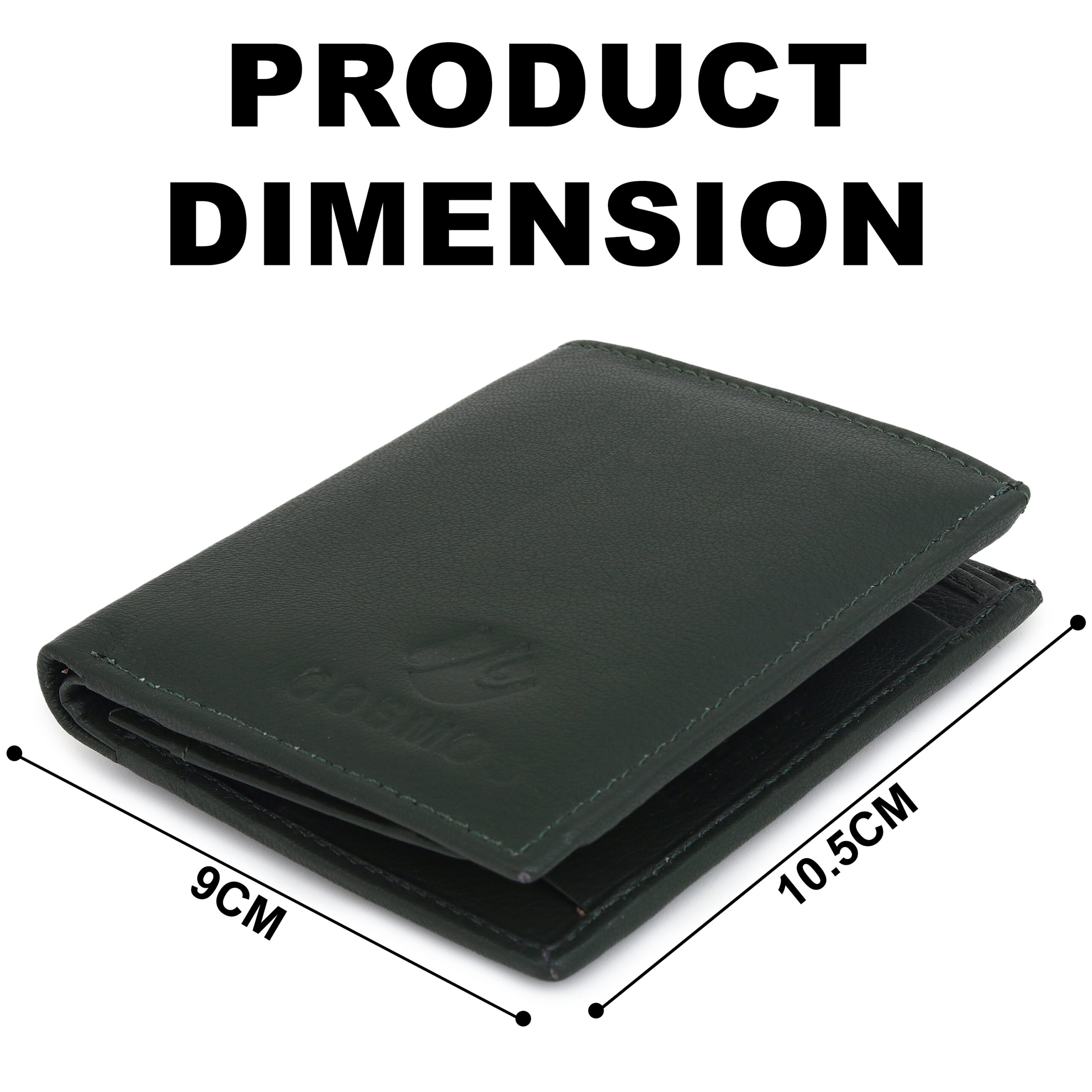 Dark Green Premium Leather Wallet for Men & Women - Image 2