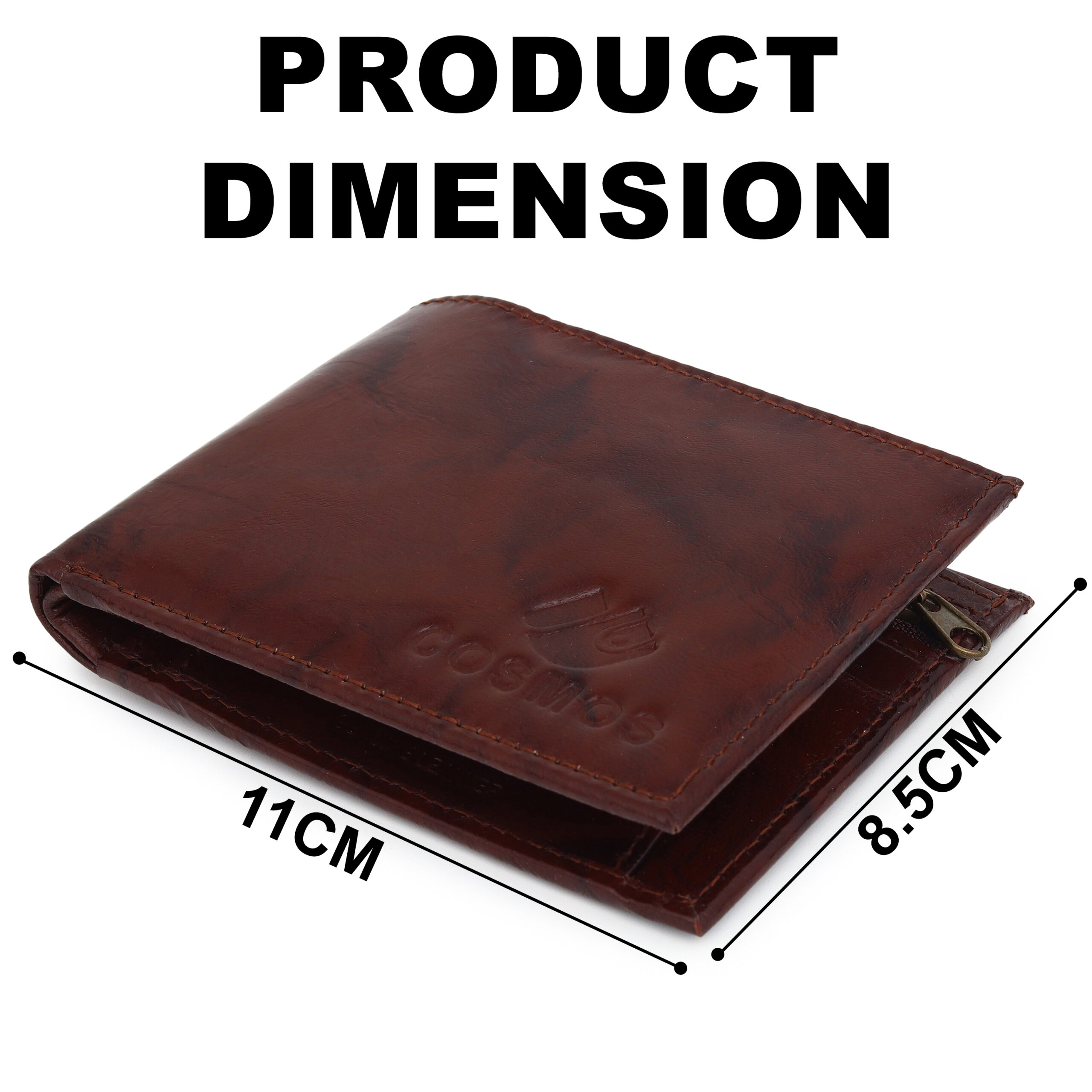 Cosmos Dark Brown RFID Leather Wallet for Men Sleek Bifold Minimalist Design - Image 2