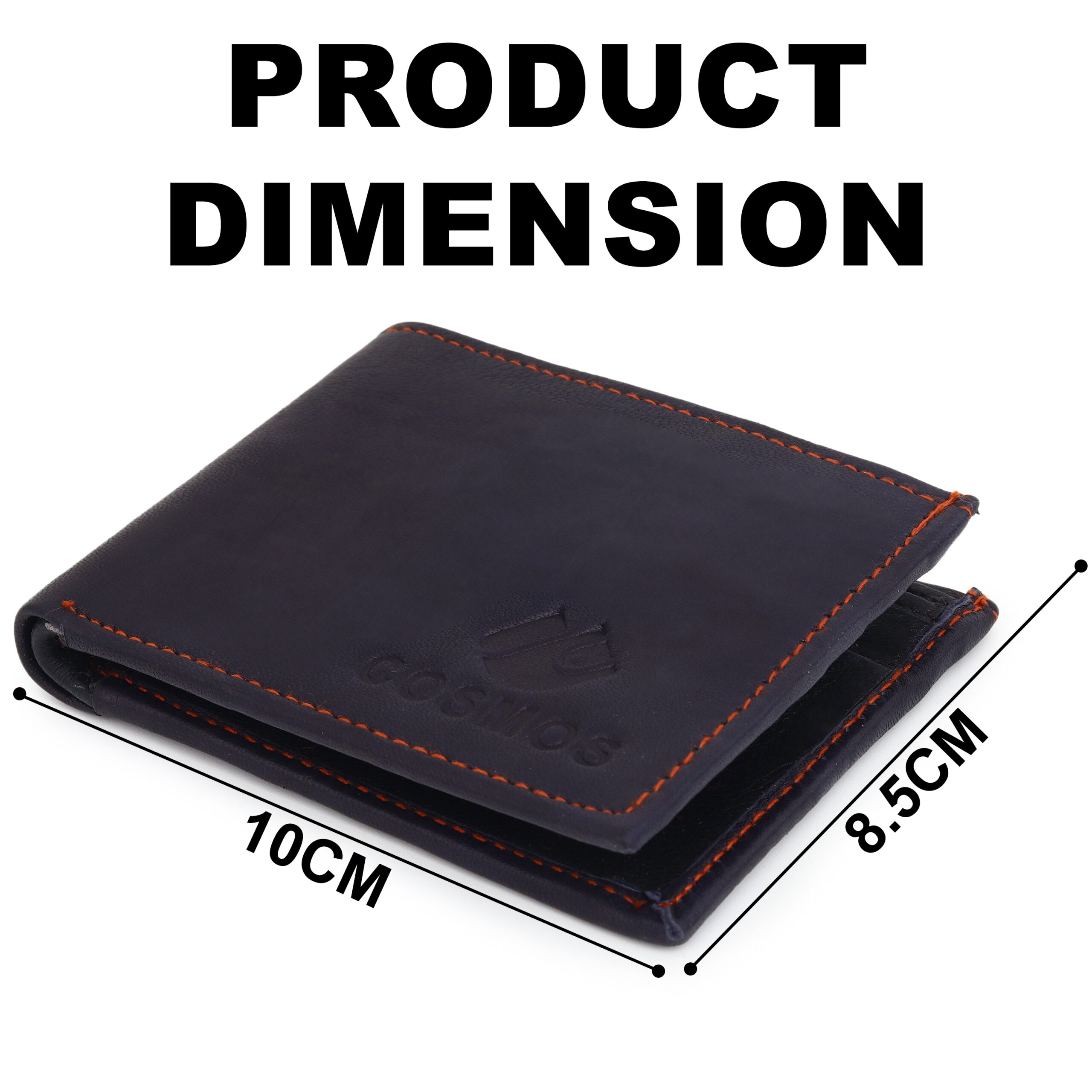 Navy Blue Slim Leather Wallet for Men & Women - Image 2