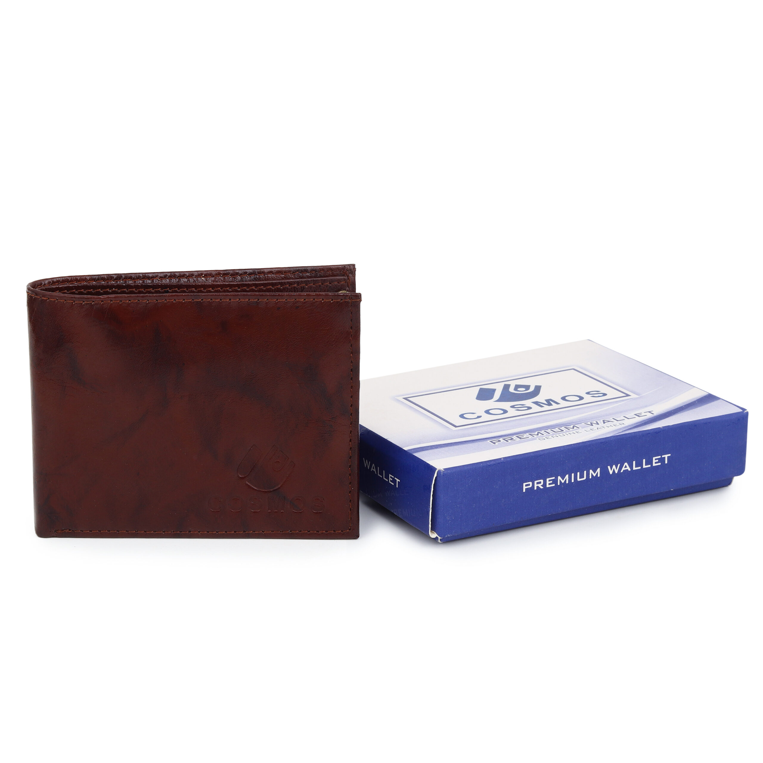 Cosmos Dark Brown RFID Leather Wallet for Men Sleek Bifold Minimalist Design - Image 4