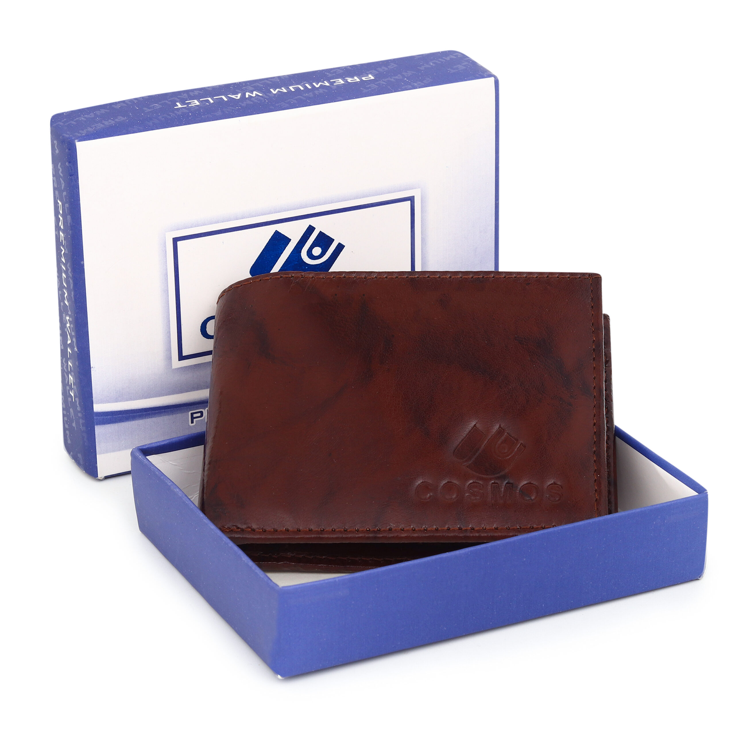 Cosmos Dark Brown RFID Leather Wallet for Men Sleek Bifold Minimalist Design - Image 5