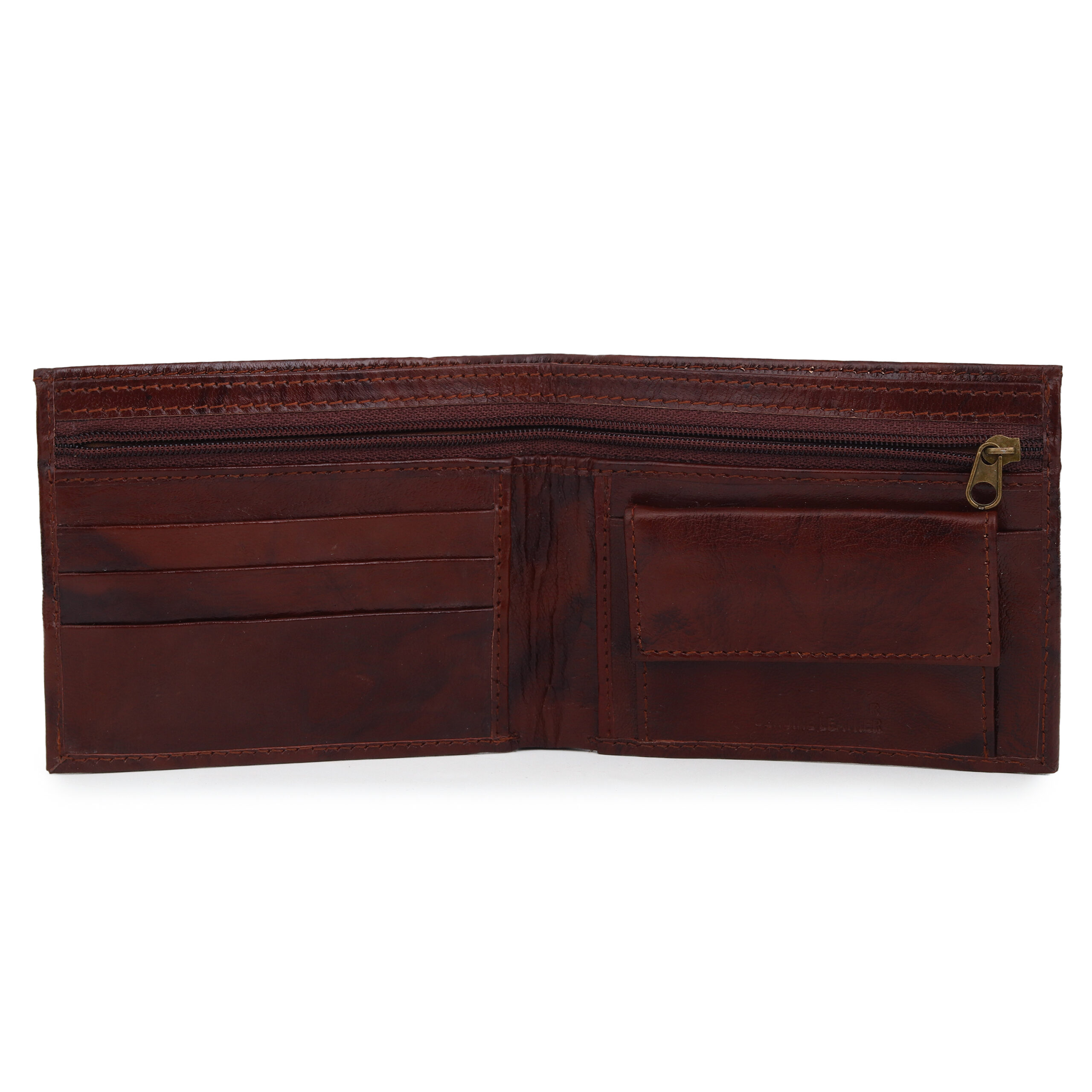 Cosmos Dark Brown RFID Leather Wallet for Men Sleek Bifold Minimalist Design - Image 6