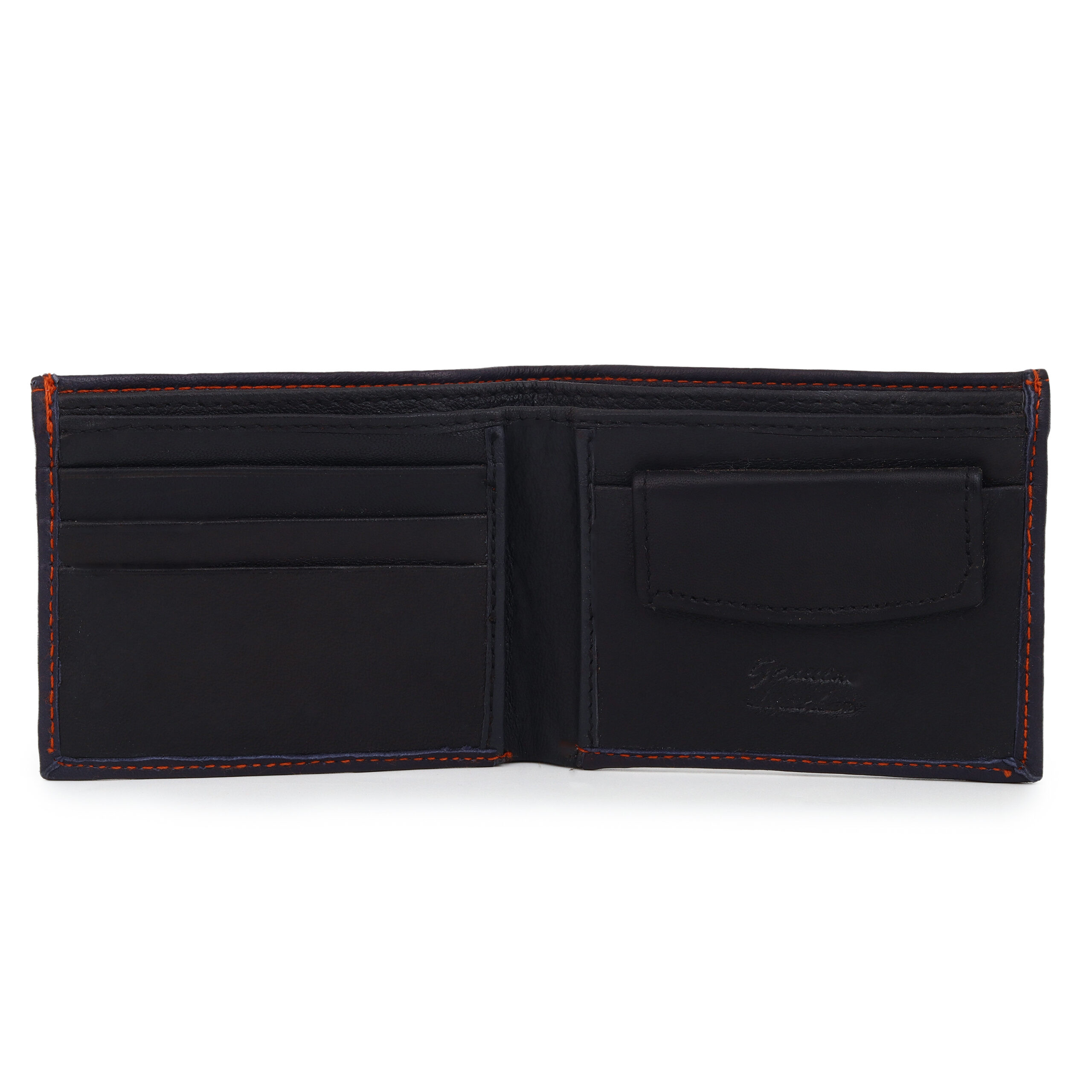 Navy Blue Slim Leather Wallet for Men & Women - Image 4