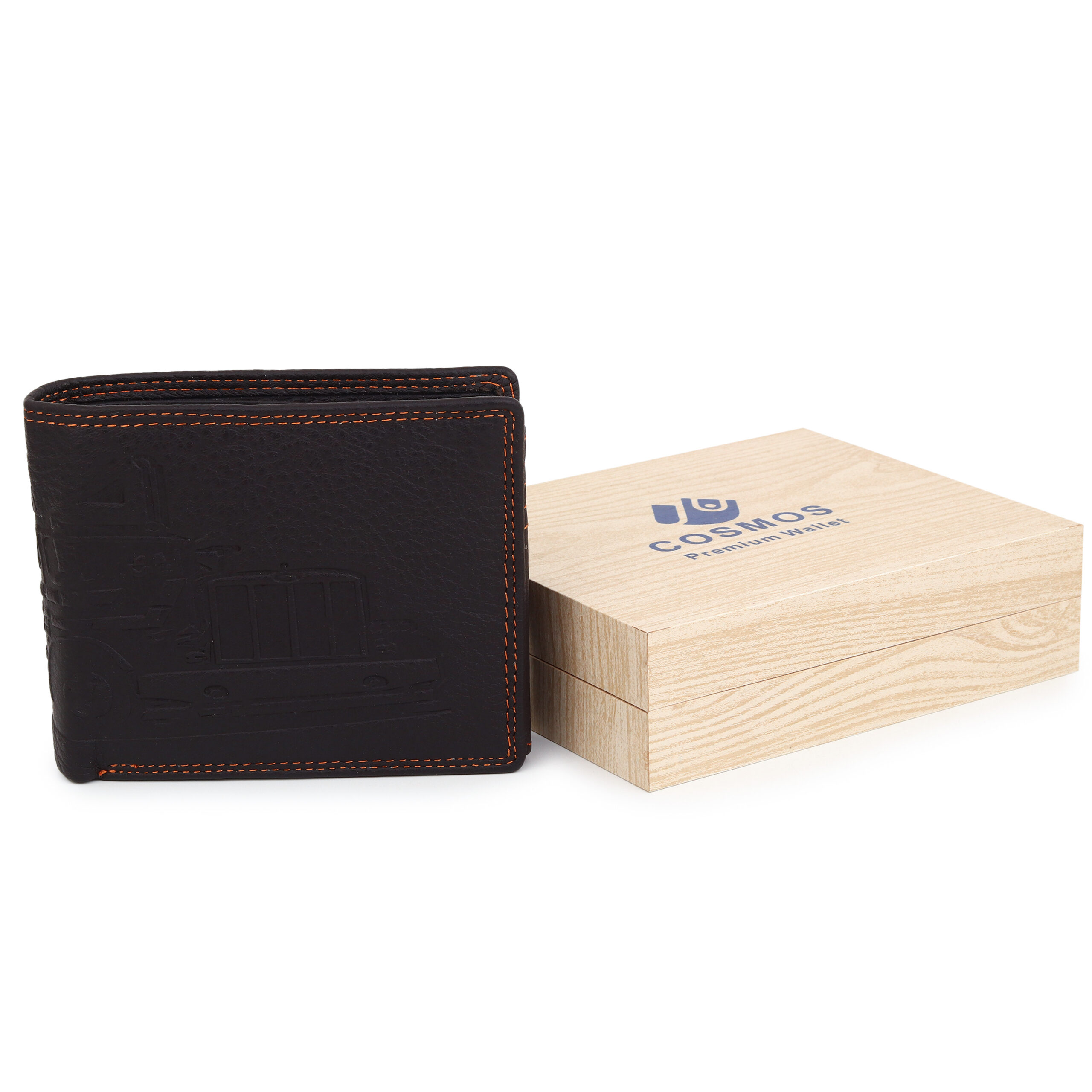 Premium Pebbled Leather Dark Brown Wallet – Compact & Durable - Image 3