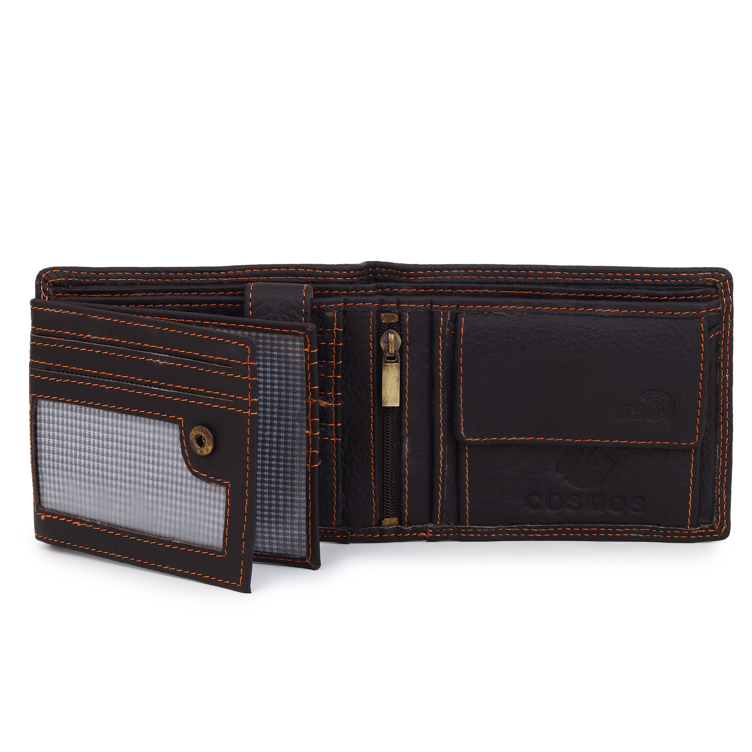 Premium Pebbled Leather Dark Brown Wallet – Compact & Durable - Image 6