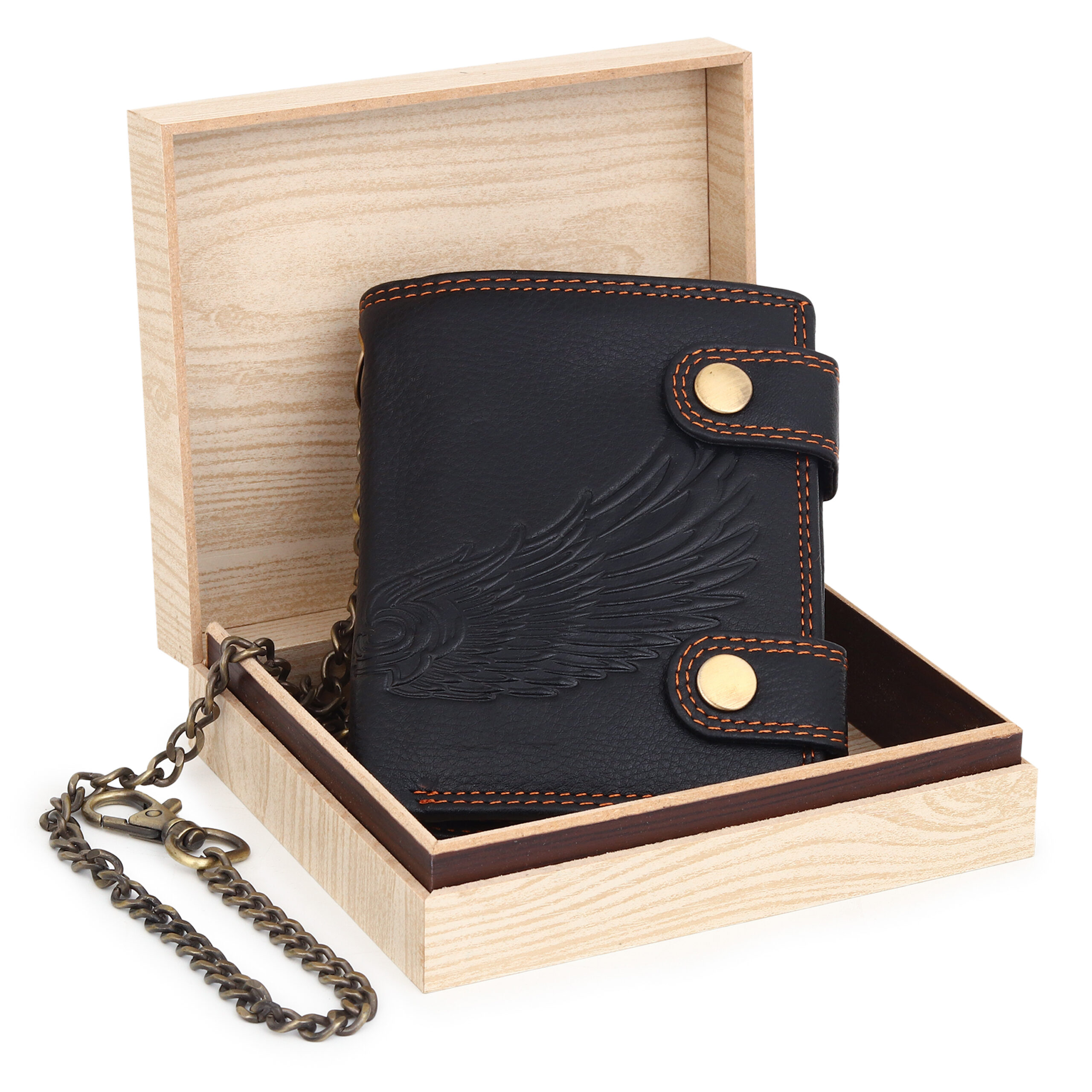 Cosmos Black RFID Leather Wallet for Men Slim Bifold Minimalist Secure Design - Image 3