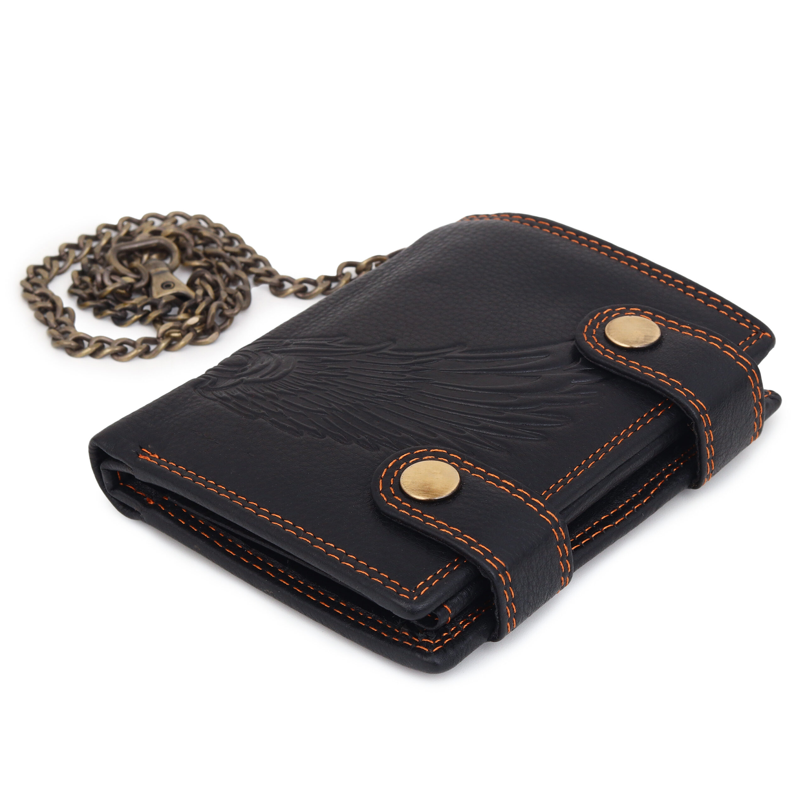Cosmos Black RFID Leather Wallet for Men Slim Bifold Minimalist Secure Design