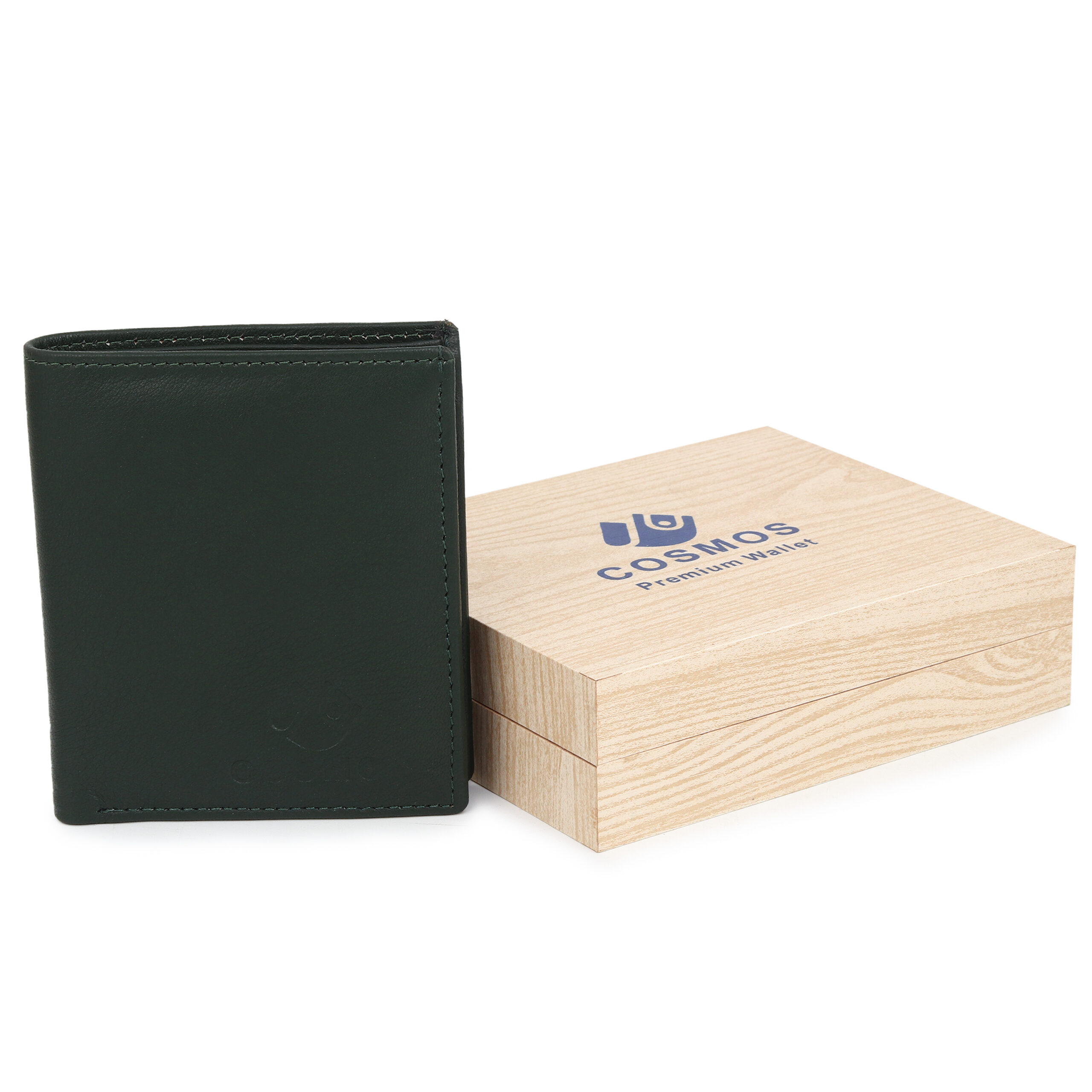 Dark Green Premium Leather Wallet for Men & Women - Image 4