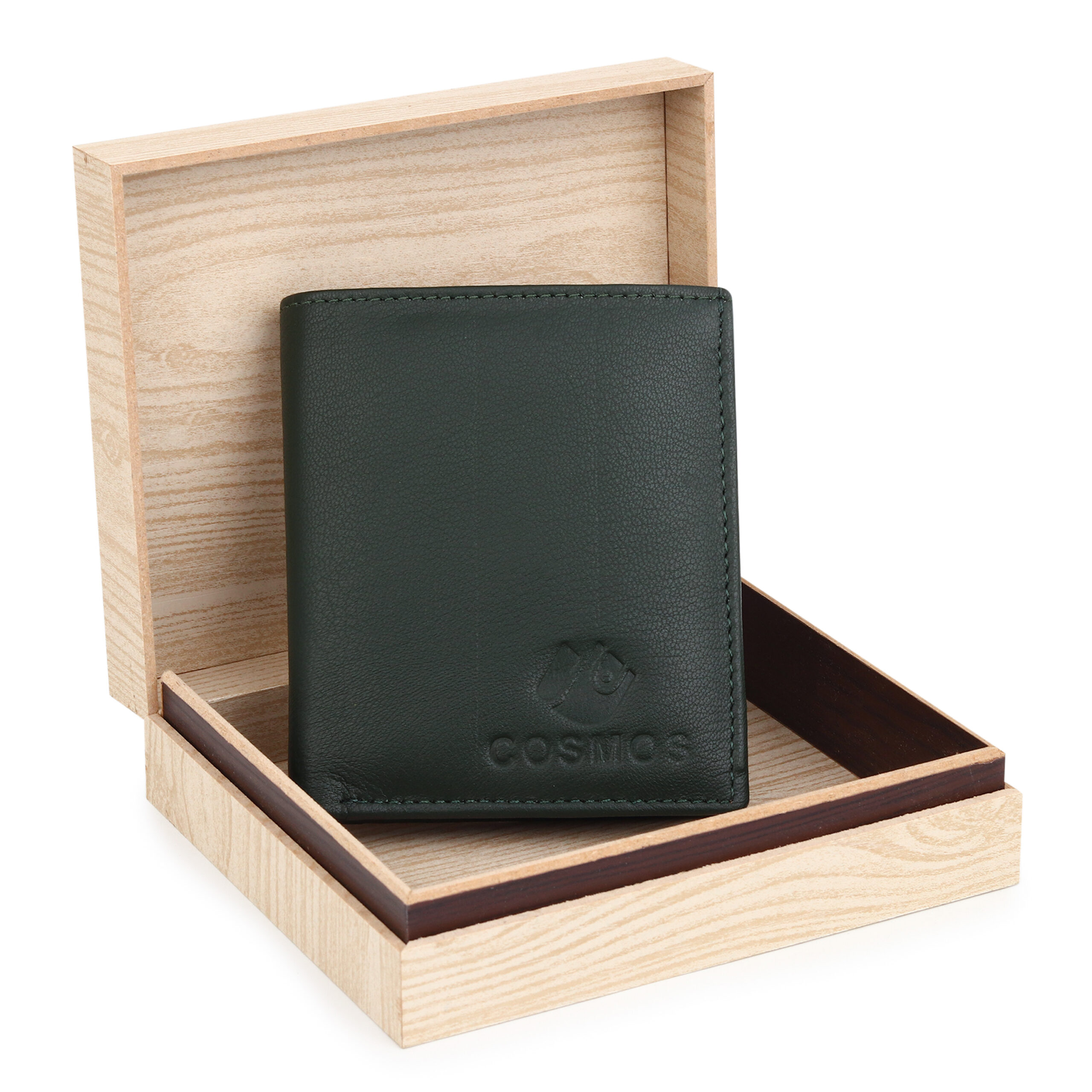 Dark Green Premium Leather Wallet for Men & Women - Image 5