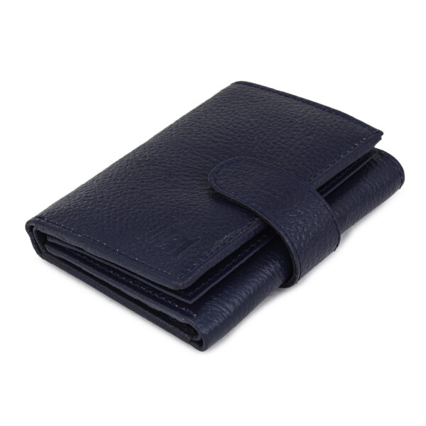 Stylish Navy Blue Mini Wallet for Cards & Documents