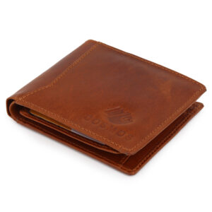 Golden Brown Vintage Leather Wallet for Men & Women