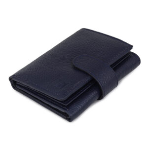 Stylish Navy Blue Mini Wallet for Cards & Documents