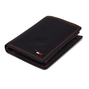 Cosmos RFID Card Holder Wallet Black Compact Mini Wallet for Men & Women