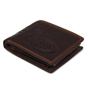 Dark Brown Premium Pebbled Leather Wallet for Men & Women